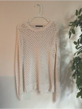 Jenni Kane Open-Knit Sweater